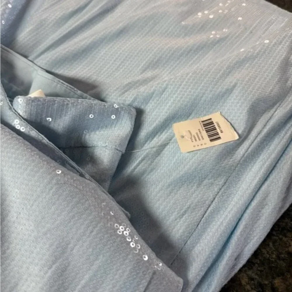 The Avery Pleated Wide-Leg Trousers by Maeve: Sequin Edition. NWT. MRSP $178 - Picture 8 of 9